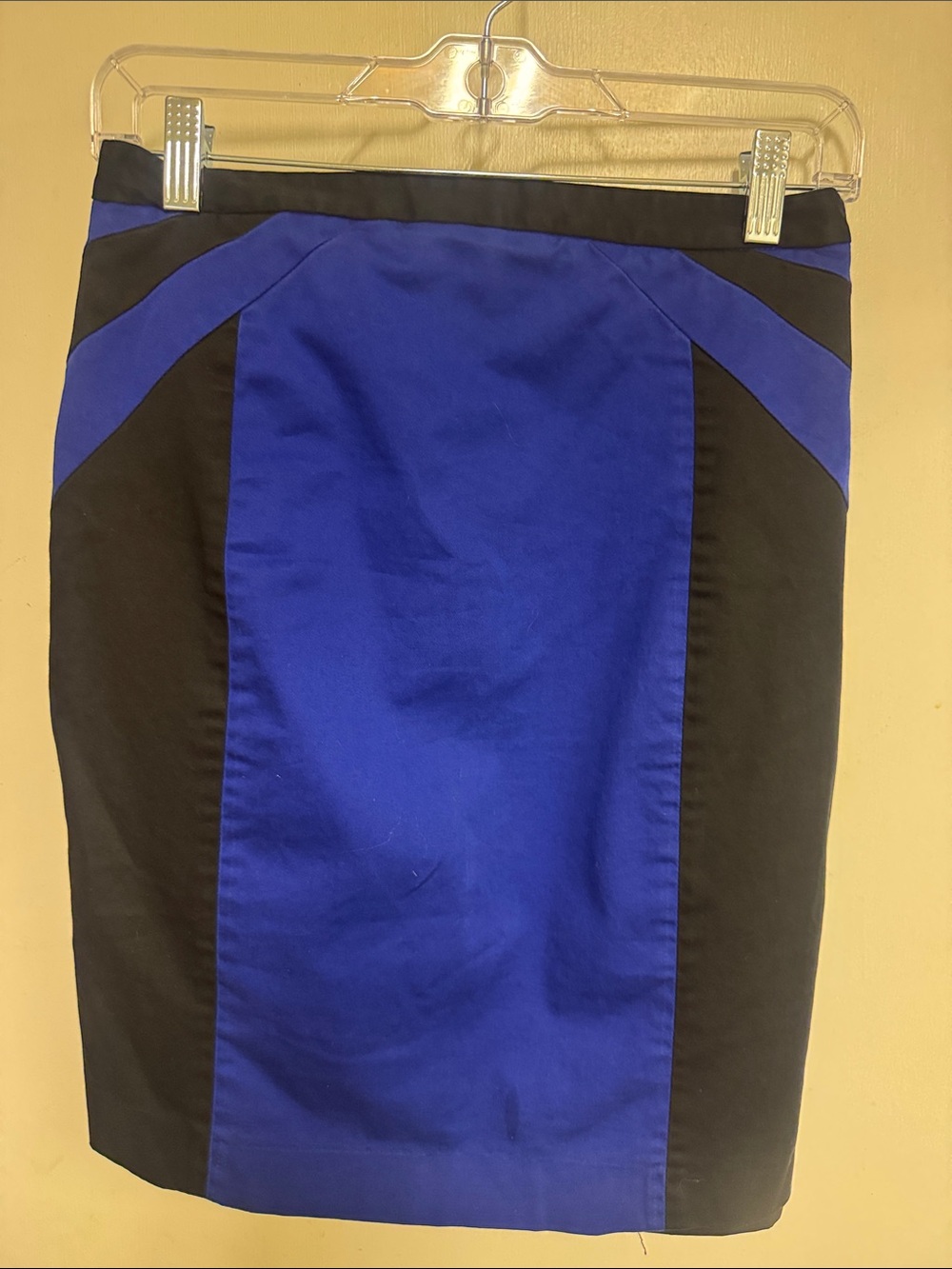 Express Colorblock Royal Blue and Black Pencil Skirt